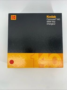 Kodak | Vintage Carousel 140 Slide Projector Tray with Original Box | Black
